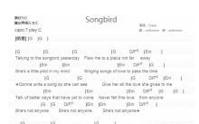 Oasis《Songbird》吉他谱_C调吉他弹唱谱_和弦谱