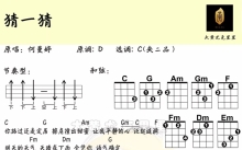 何曼婷《猜一猜》_尤克里里谱