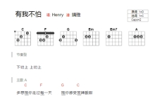 Henry《有我不怕》吉他谱_C调吉他弹唱谱_和弦谱