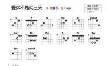 梁静茹《爱你不是两三天》吉他谱_C调吉他弹唱谱_和弦谱