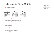 陈以桐《Justin Bieber-Baby 中文版》吉他谱_C调吉他弹唱谱_和弦谱