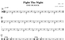 ONE OK ROCK《Fight The Night》鼓谱_架子鼓谱