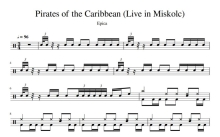 Epica《Pirates of the Caribbean》鼓谱_架子鼓谱_Live in Miskolc