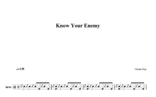 Green Day《Know your enemy》鼓谱_架子鼓谱
