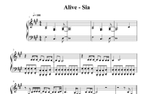 Sia《Alive》钢琴谱