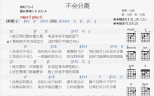光良《不会分离》吉他谱_C调吉他弹唱谱_和弦谱