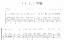 比才《卡门》鼓谱_架子鼓谱