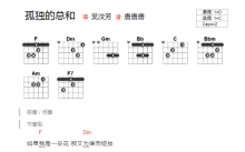 吴汶芳《孤独的总和》吉他谱_C调吉他弹唱谱_和弦谱
