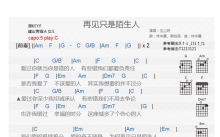 庄心妍《再见只是陌生人》吉他谱_C调吉他弹唱谱_和弦谱