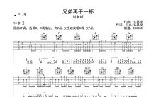 刘老板《兄弟再干一杯》吉他谱_C调吉他弹唱谱