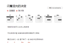 吴佩慈《闪着泪光的决定》吉他谱_F调吉他弹唱谱_和弦谱