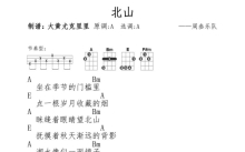 周叁乐队《北山》_尤克里里谱