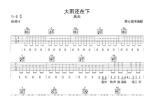 高夫《大雨还在下》吉他谱_G调吉他弹唱谱